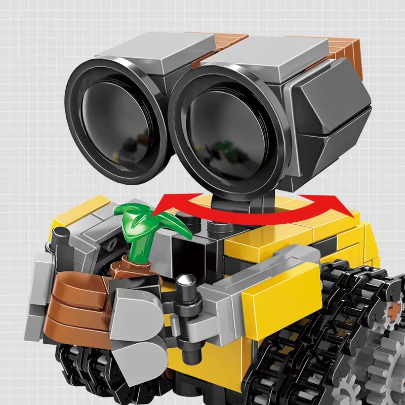 Space Mini Robot MOC Building Bricks Toys 217Pcs Tracked Bot Model Classic Movie Sci-Fi Blocks Adult Gifts view 5