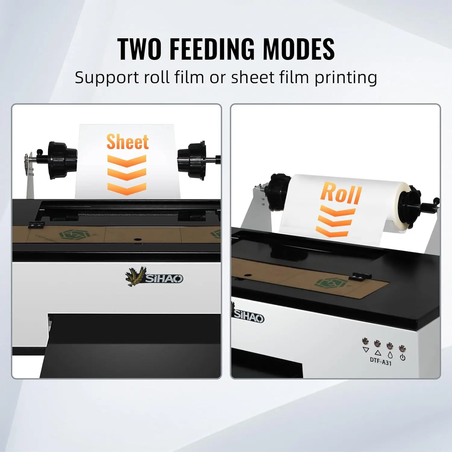 2026 Hot Sale Sihao DTF T-Shirt Direct Film Printer A3 L1800 New White Ink Circulation Roll Feeder for Transfer Printing view 6