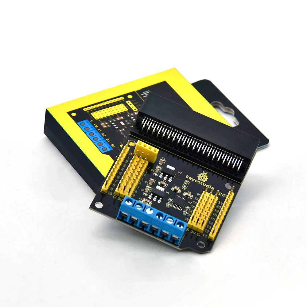 Płytka rozszerzająca Keyestudio Micro:bit DRV8833 do sterowania silnikami, wyjścia 700mA, 3-pinowe interfejsy, napięcie 3.3V i 5V dla Micro:bit
