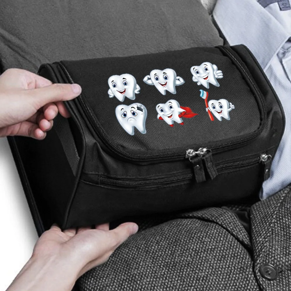 2023 Unisex Travel Cosmetic Bag Makeup Beauty Case Make Up Organizer Toiletry Bags Kits Storage Hanging Wash Pouch Teeth Series