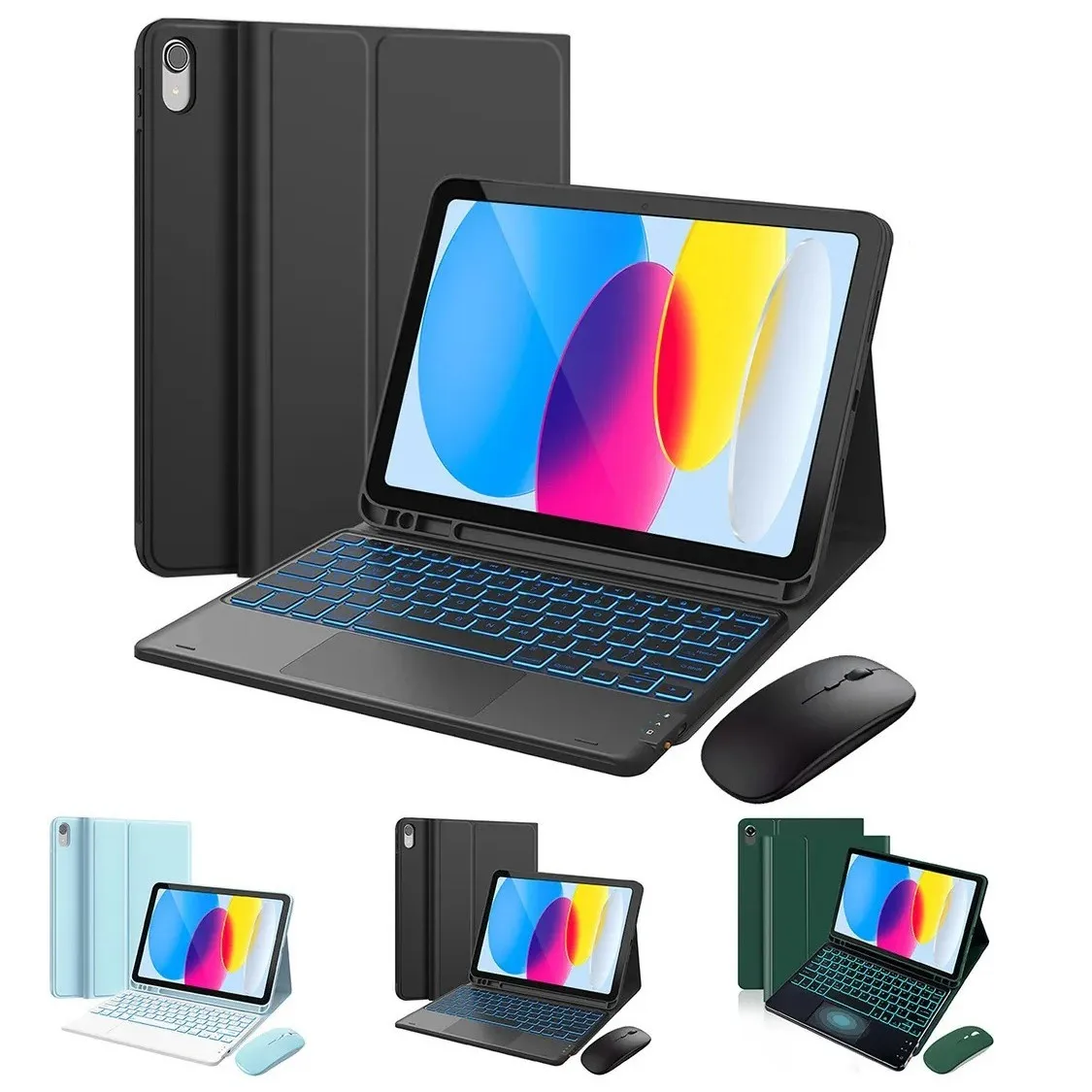 For iPad Pro 11 Inch Case 2024 M4 A2836 A3006 With Backlit Keyboard Detachable Keyboard With Leather Case For Pro 11