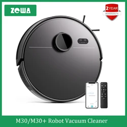 ZCWA M30/M30+ Robot Vacuum Cleaner with Auto-empty Dock, 6000PA Suction, Multi-Floor Maping, Customized Wet Dry Room Cleaning