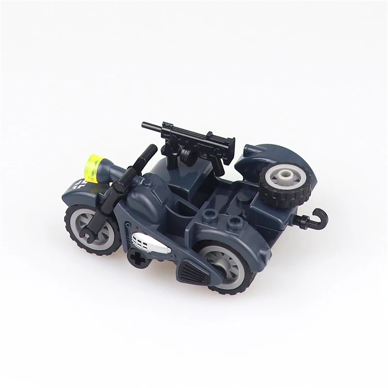 WW2 Soldaat Mount Carrier Voertuig Motor Tank Bouwstenen Militaire Duitse Leger Motor Accessoires Model Bakstenen