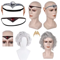 Baldur Cos Gate Astarion Cosplay Wig Adult Men Headband Elf Ear Halloween Carnival Party Fantasy Costume Accessories Prop