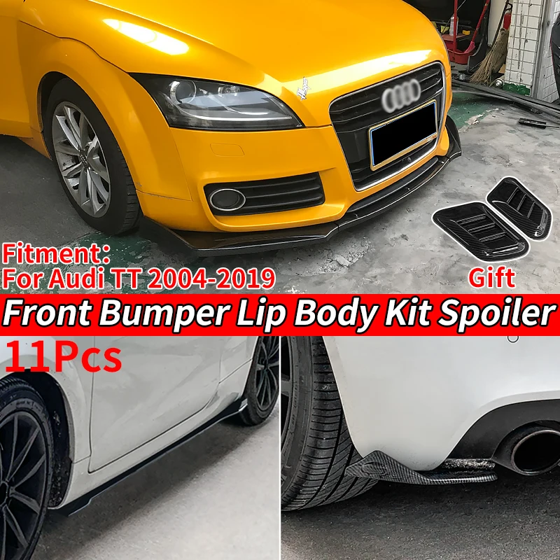 

Car Accessories Front Bumper Lip Body Kit Chin Spoiler Protector Side Skirts Extensions Rear Wrap Angle For Audi TT 2004-2019