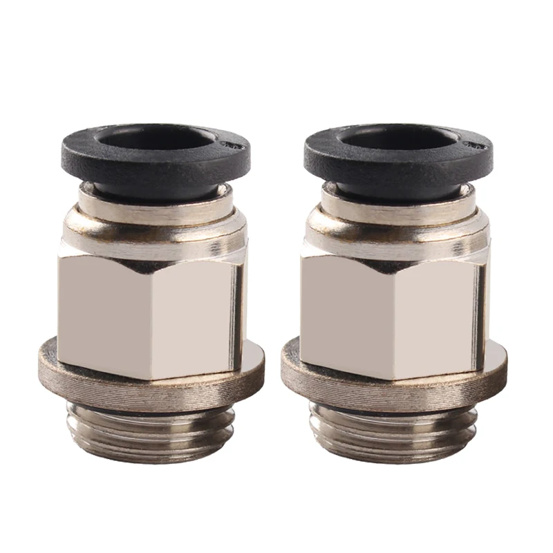 10 SZTUK Verykom Pneumatyczne męskie proste złącza pneumatyczne 6 mm 8 mm 10 mm Rurka wciskany w gwint 1/8 1/4 G z pierścieniem uszczelniającym PC6-02G PC8-01G