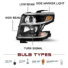 고품질 자동차 부품 페어 프로젝터 헤드라이트 LED 스트립 헤드 램프 블랙 (2015-2015 쉐보레 타호 서버번 LED 헤드라이트용) 2