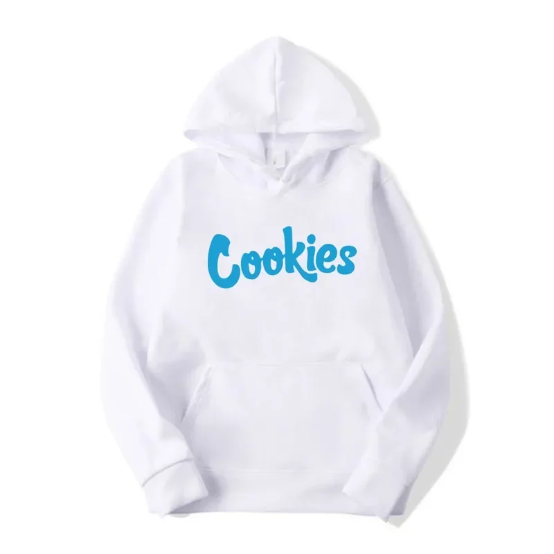 Trendy fleece-lined men's cookies sweatshirt 3D digital print pullover hoodie European American style