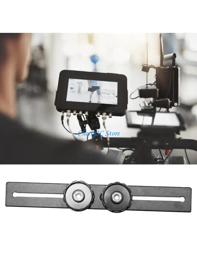 83CE Aluminum Alloy Double Flash Tripod Bracket 7.87Inch Extension for DSLR Camera and Flash Light High Stability Design