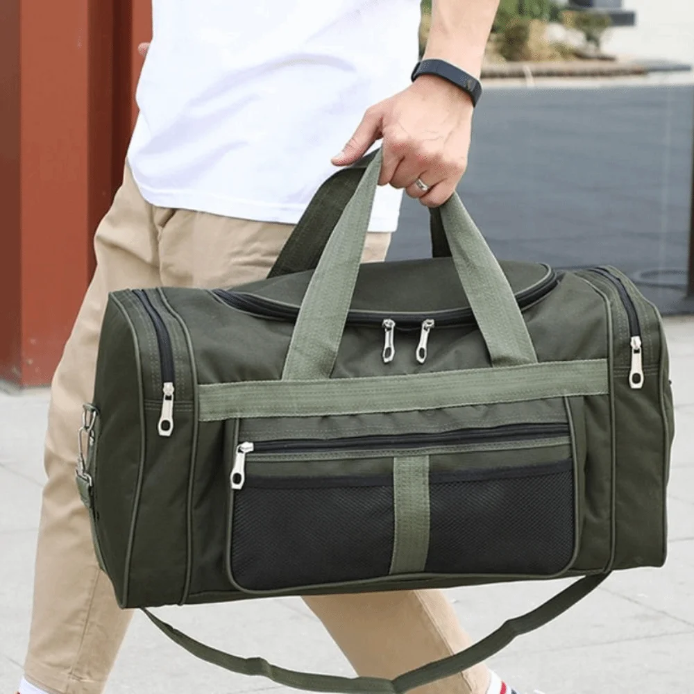 

Fashion Large Capacity Travel Duffle Bag Waterproof Handheld Travel Luggage Bag Sports Business Trip Messenger Bag Men