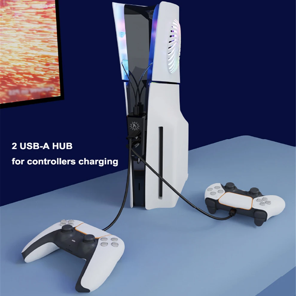 ألواح غطاء IPLAY بشريط ضوء RGB ، بلاي ستيشن 5 ، قرص نحيف ، نسخة رقمية ، تنفيس تبريد