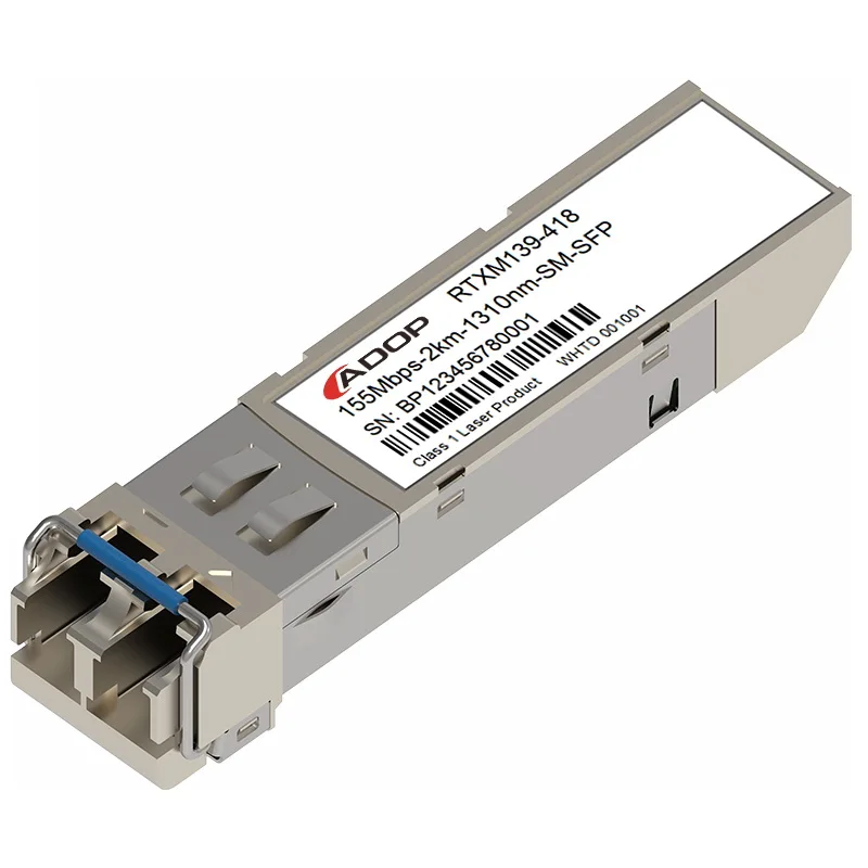 ADOP for Cisco GLC-FE-100FX-RGD Compatible 100BASE-FX SFP 1310nm 2km Industrial DOM Duplex LC MMF Transceiver Module