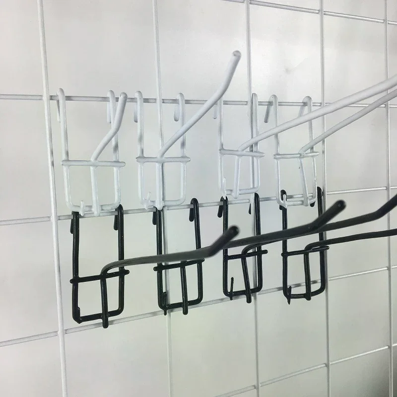 10Pcs Durable 5/10/15/20cm Screen Hooks 3.3mm Thickness Supermarket Iron Wire Mesh Hanging Grid No Rust Strong Hold