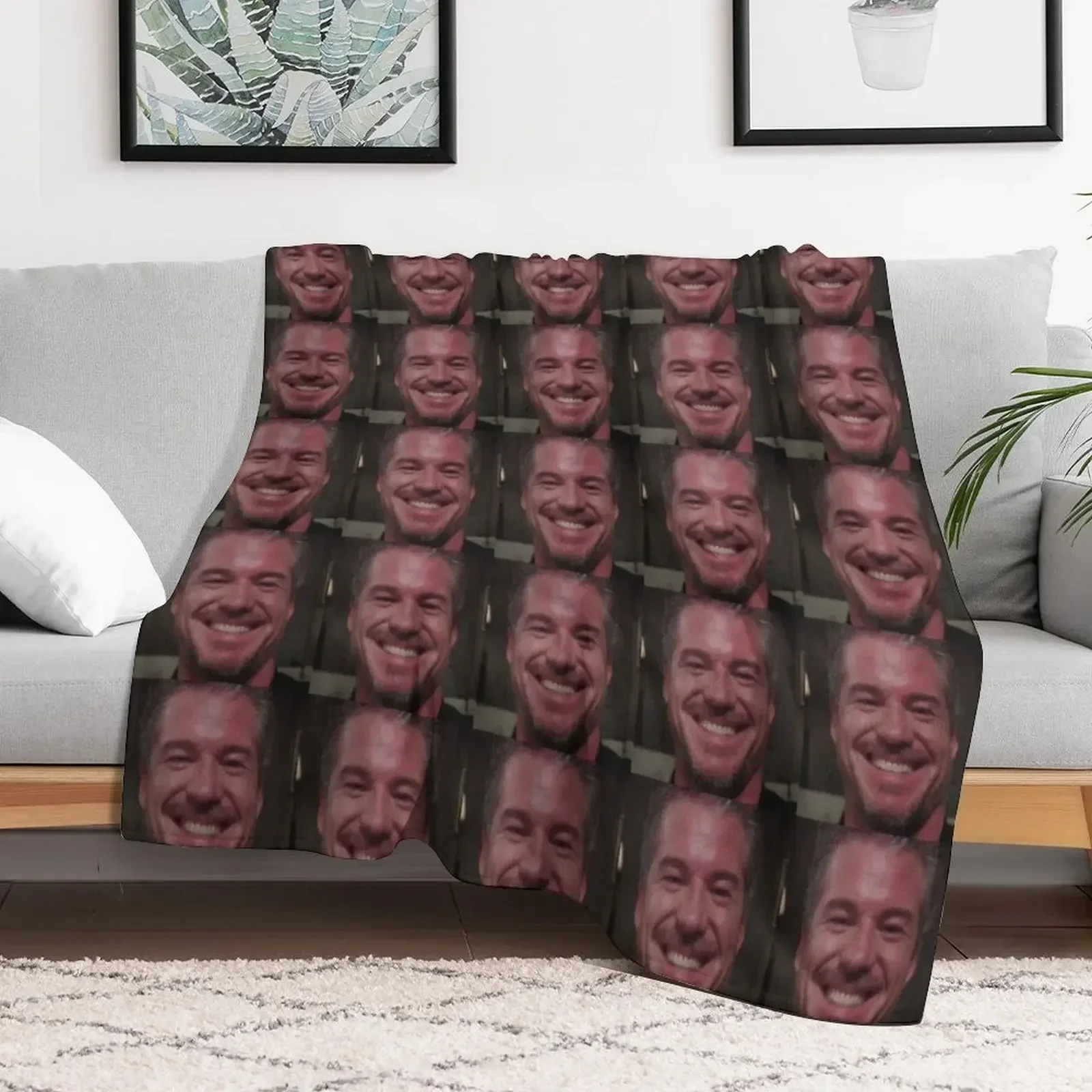 

Mark Sloan Throw Blanket Plaid on the sofa Loose Cute Blankets