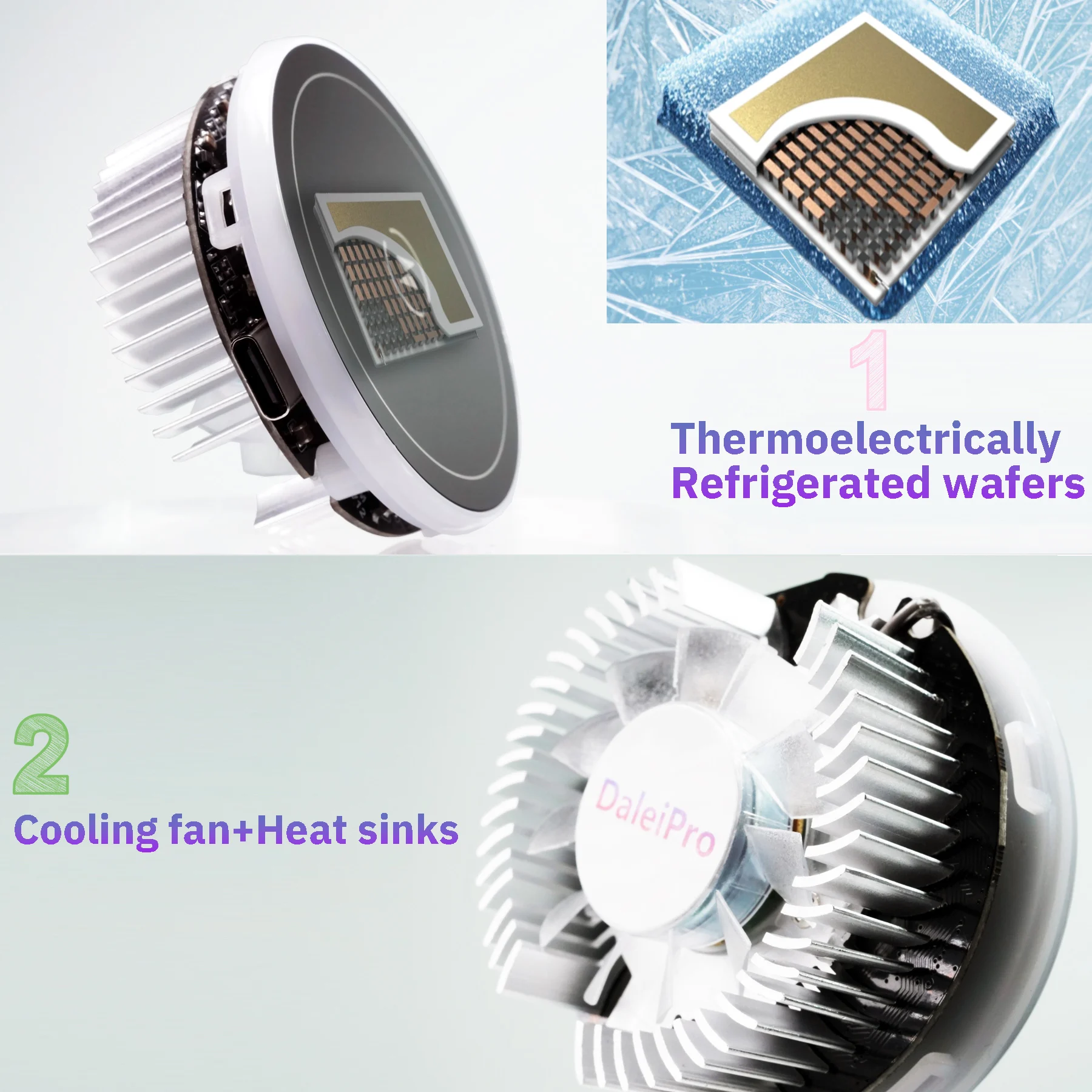 Kühlung Telefon Halter Auto Magnetische Telefon Kühler Halbleiter Aktive Kühler Cool Down Telefon Qi 15W Magsafe Schnelle Drahtlose Ladegerät – Detail 2