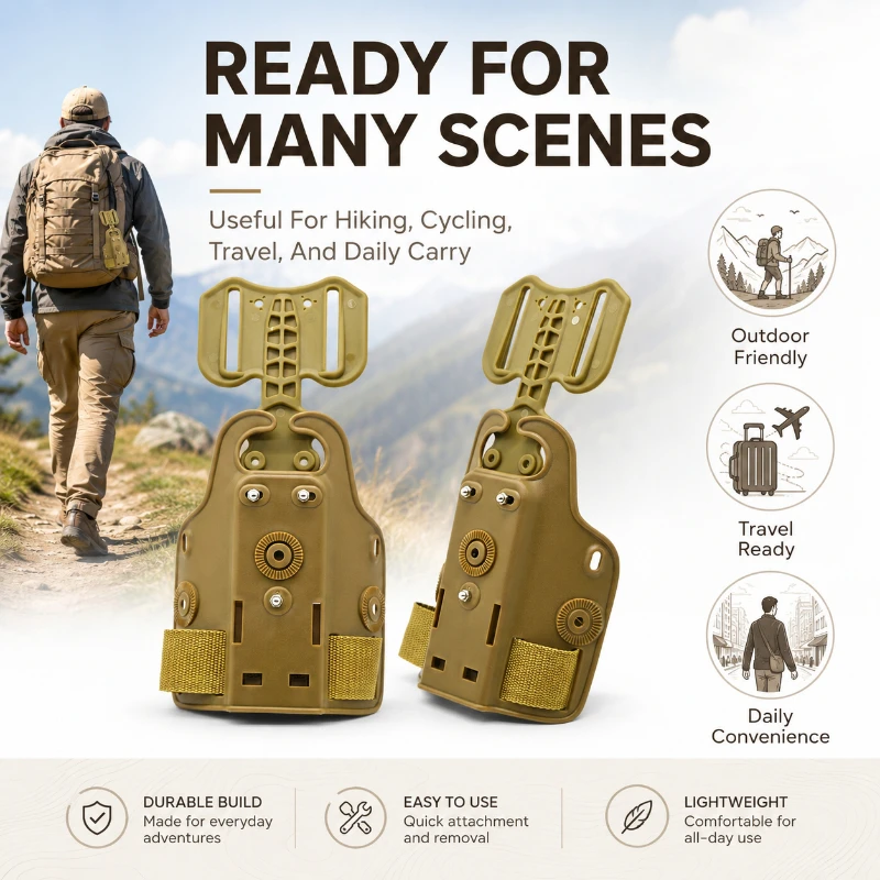 Black Dual Use Thigh Board Curved Design Multi Position Lock Anti Deformation Portable Strap Fitting