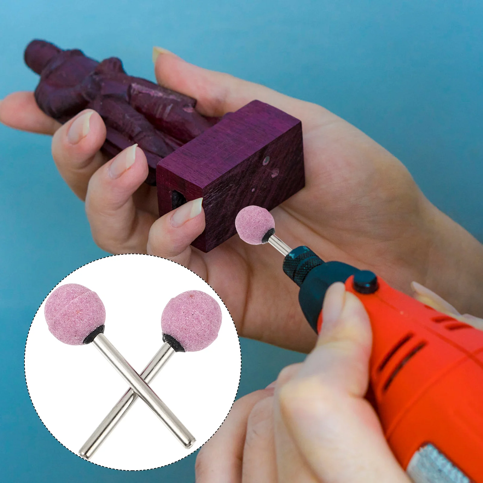 

100pcs Sanding Grinding Heads Small Polishing Tools For Rust Oxide Removal Durable Abrasive Wheel Heads Spherical Grinding