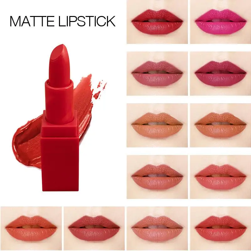 BSIMONE 3.6g Matte Lipstick Velvet Lip Color, Smooth, Waterproof, Long-Lasting Color Lip Makeup