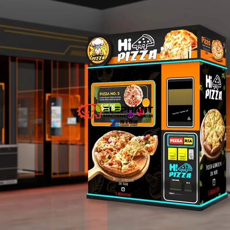 Hot Sale Freshly Made Pizza Vending Machine 24 Hours Self Order Commercial Automatic Pizza Vending Machine