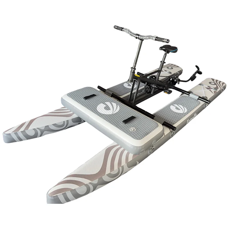 Favorite New Design Customized Inflatable Floating Water Bike Portable Detachable Water Bike Bicycle for Water Sport