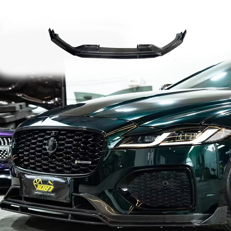 Carbon fiber front insurance for Jaguar XF XFL 2021-2024 front diffuser splitter body kit modification accessories