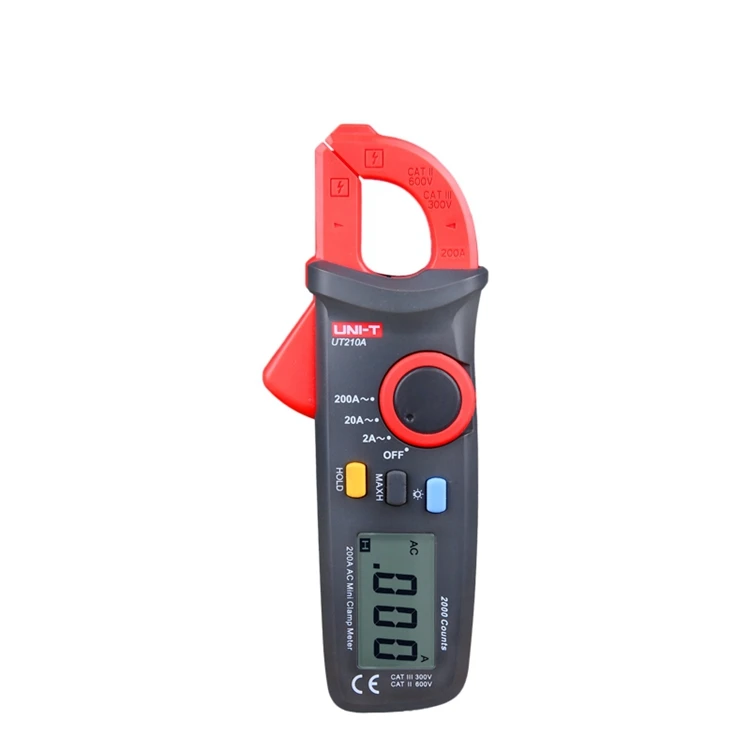 T UT210A Digital Clamp Meter Multimeter MINI True RMS Auto Range AC DC Volt 100A Ohm Capacitance