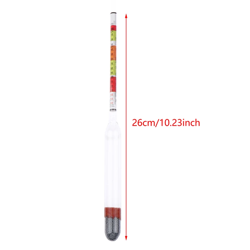 Triple Scale Hydrometer Home Brew Wine Beer Cider Alcohol Testing 3 Sugar Meter Gravity ABV Tester No Break Precise Read