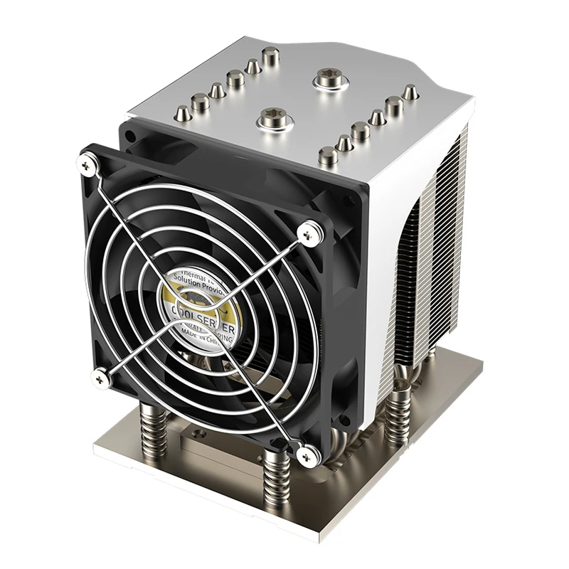 COOLSERVER AMD SP5 4U-S42 6 Heat Pipes Server CPU Cooler Tower Type Radiator 4PIN PWM 1900-3800RPM Cooling Fan For AMD SP5 400W