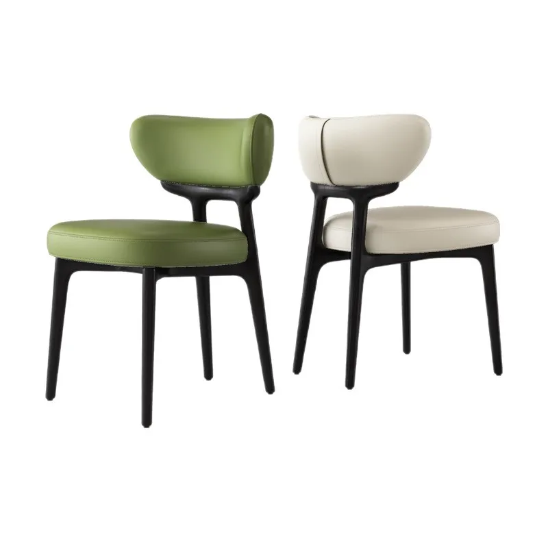 단단한 나무 식탁 의자, 가정용으로 사용하기 위한 북유럽 디자이너의 고급 수입 의자, 현대적이고 단순한 등받이