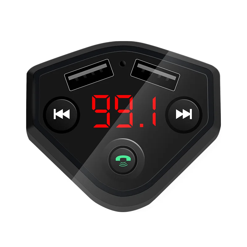 Imagem -02 - Transmissor de fm sem Fio Bluetooth-compatível fm Modulador Hands Carro Kit Áudio Carro Mp3 Player 5v 3.1a Duplo Usb Carregador de Carro