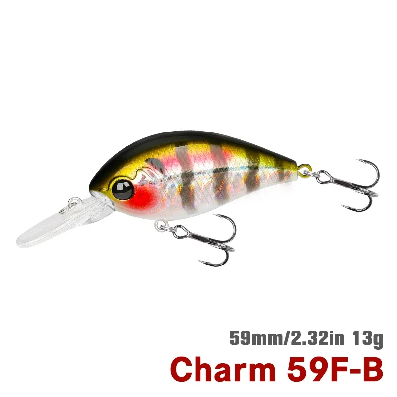 TSURINOYA 59F Drijvende Crankbait Vislok 59mm 13g Hard Bait Jerkbait voor Baars Snoek Professionele Crankbaits Aas