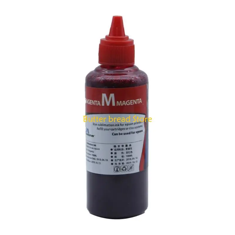 W89C 100ml Pigment Sublimation Refill Black Cyan Magenta Yellow for Mug Cup Printer Compatible Refillable Cartridge