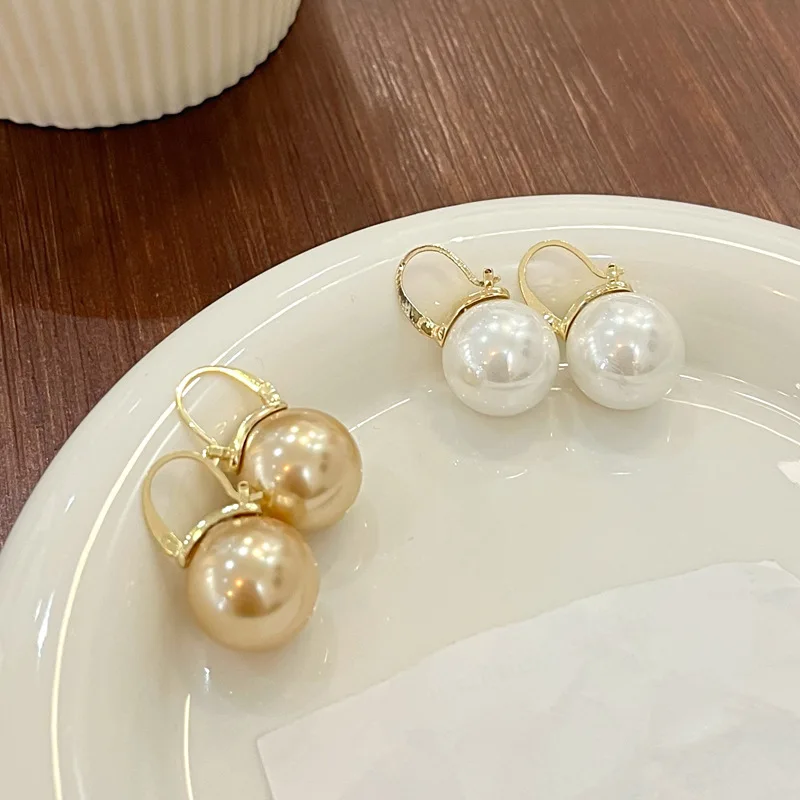 pearl earrings for  natural AKOYA ROUND AAAA++++ 12-13mm Perfect Circle seawater WHHITE GOLD  pearl 925