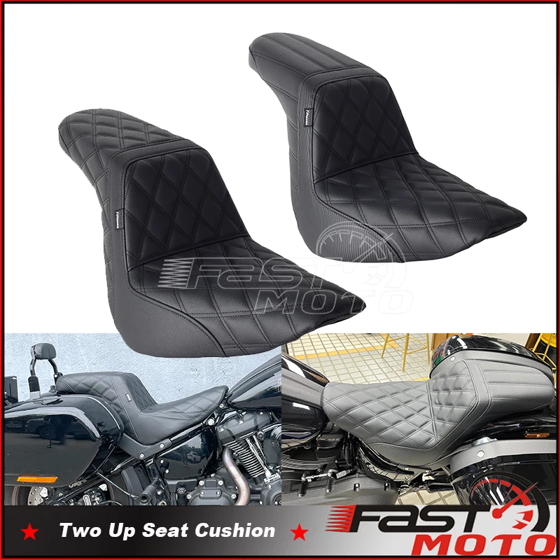 Motorcycle Two Up Driver Passenger Seat Cushion Pad Mount Bolt For Harley Softail Low Rider FXLRST FXLRS FXLR FLSB Sport Glide