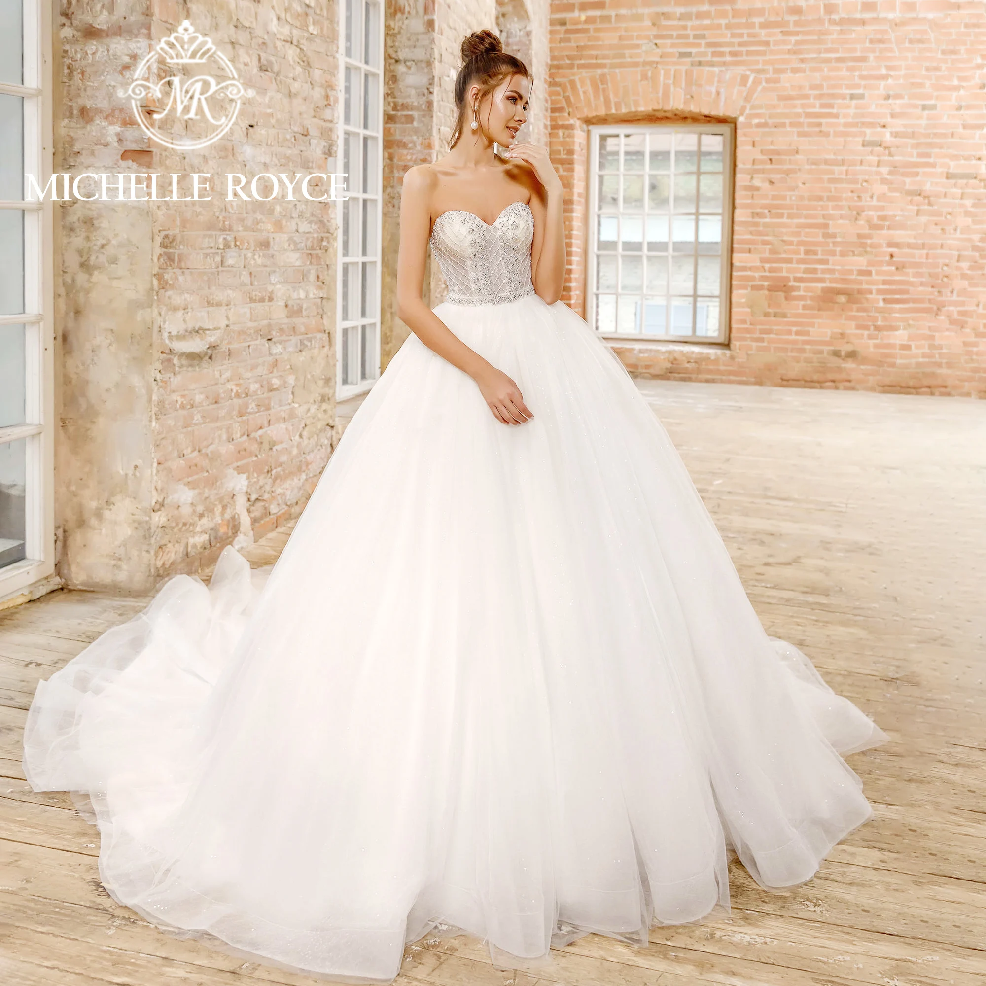 

Michelle Royce Ball Gown Wedding Dresses For Woman 2024 Sweetheart Beading Organza Fairy Wedding Gown Stunning Vestidos De Novia