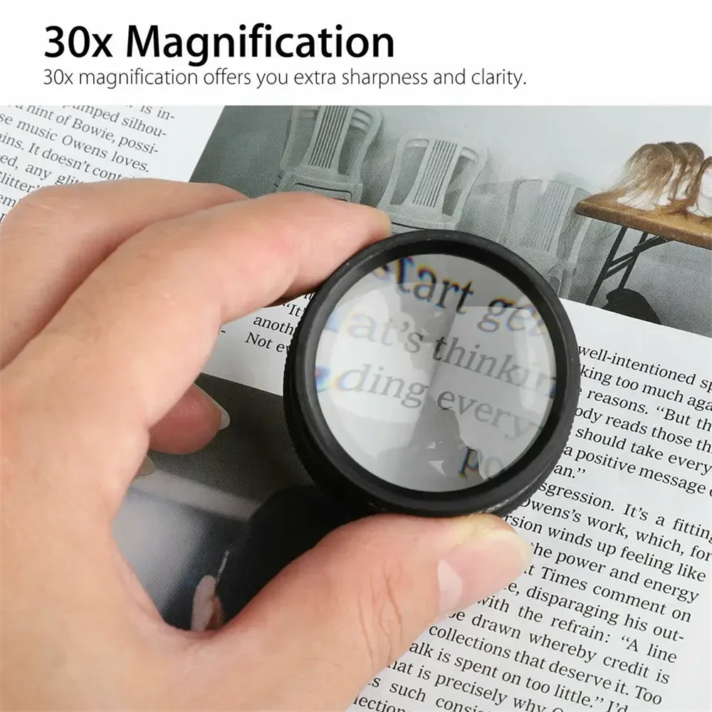 30x36 Optical Magnifying Glass Portable Pocket Electronics Magnifyier Jewelry Coin Stamps Watch Repair Magnifying Glass Lupa