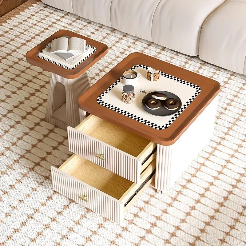 Living Room Design 2024 New Coffee Table Living Room Retro Square Tea Table Side Dining Muebles Стол 거실테이블 Furniture Мебель