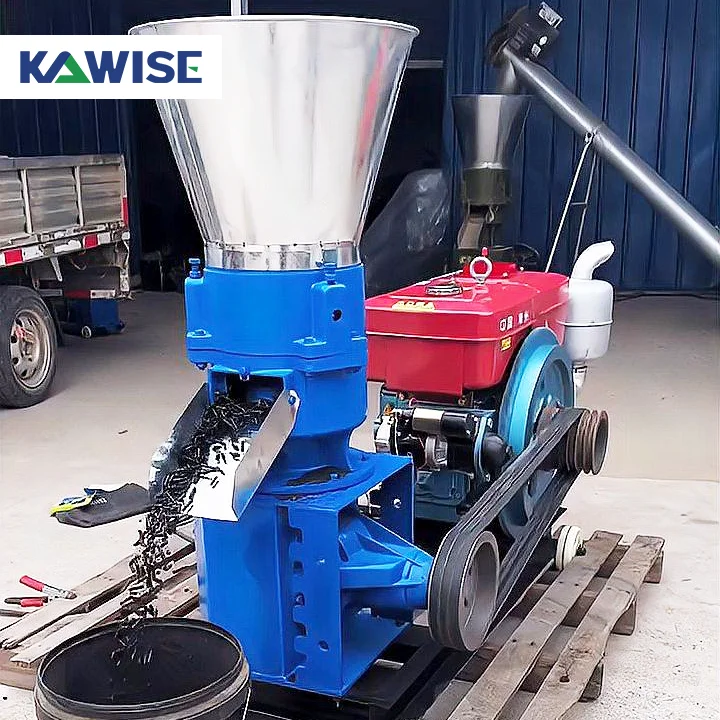 AIROW Durable Diesel Feed Pellet Machine for Animal Feeds High Efficiency Poultry Feed Manufacturing Machine