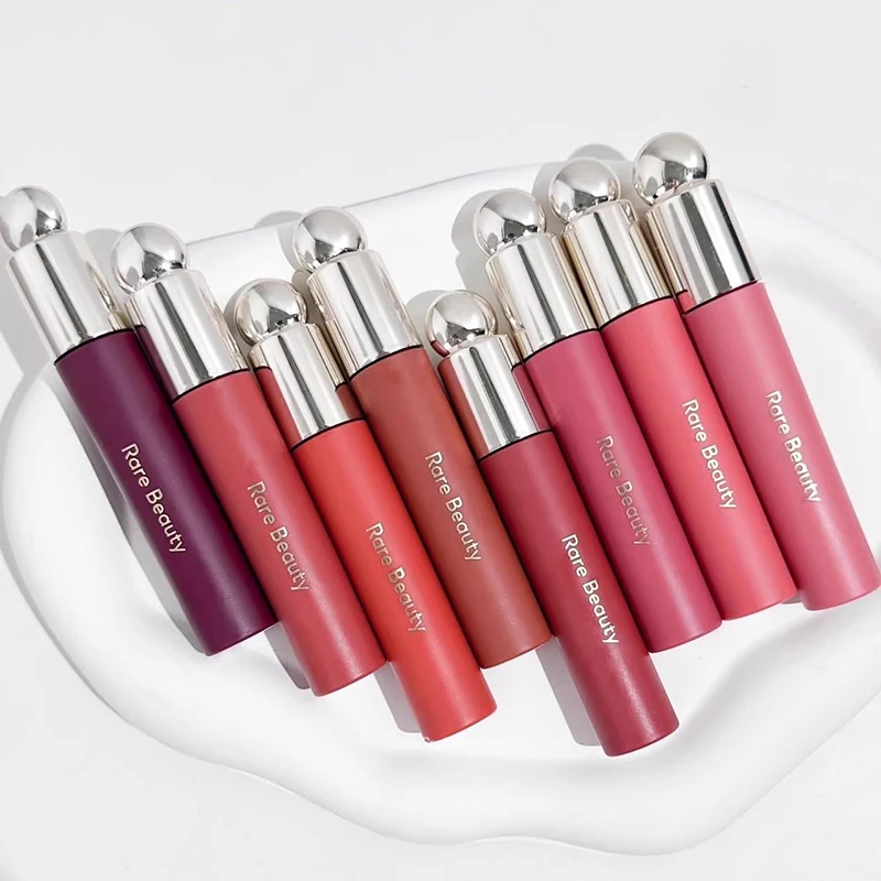 Colorete de belleza rara, brillo de labios líquido hidratante, corrector resaltador, espejo de maquillaje ligero y suave, crema de manos, cosméticos