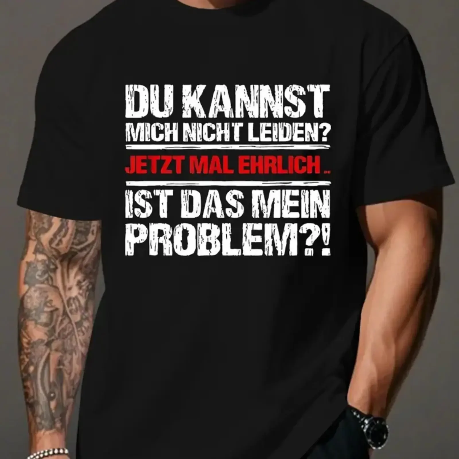 Du kannst mich nicht leiden Herren Fun T-Shirt Lustige Sprüche bis 8XL Vintage Washed Graphic Fashion Vielseitig