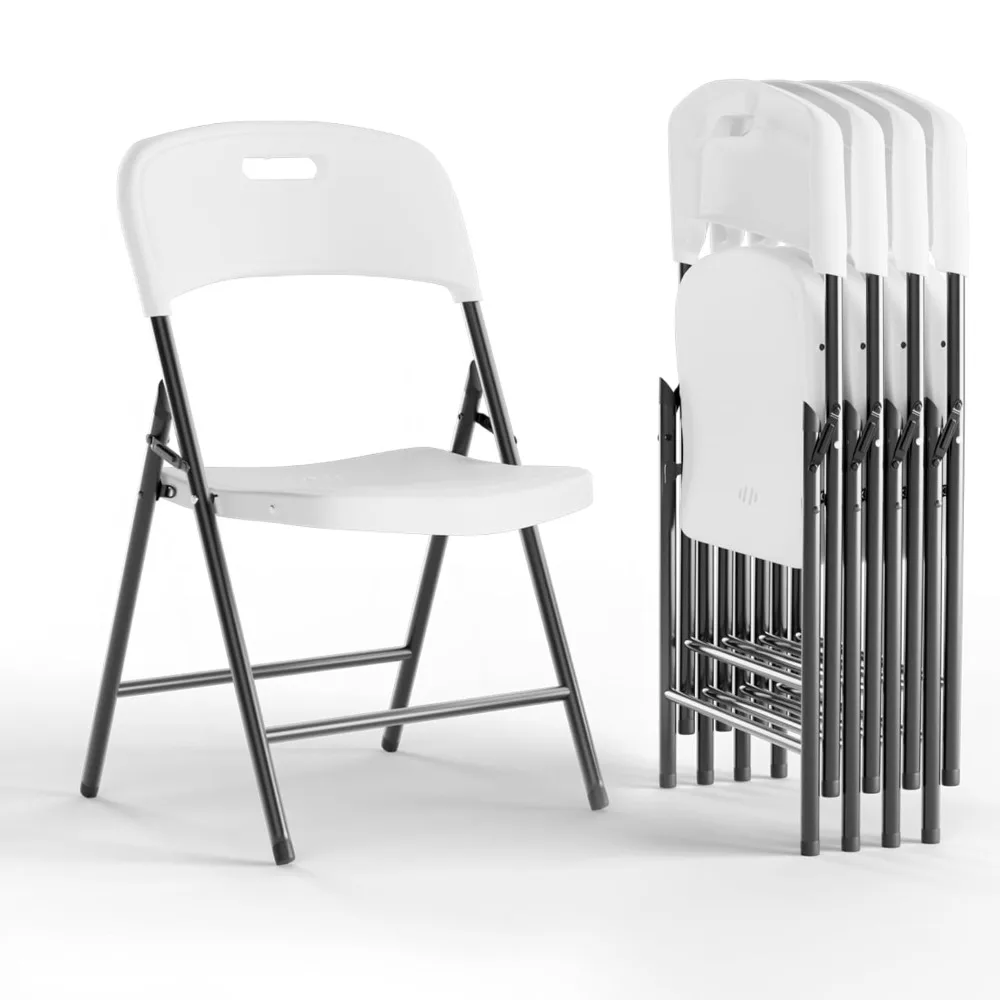 

Folding Chairs, 600lbs Capacity, Heavy-Duty Commercial Stackable Plastic Foldable Chairs for Indoor/Outside, Customized