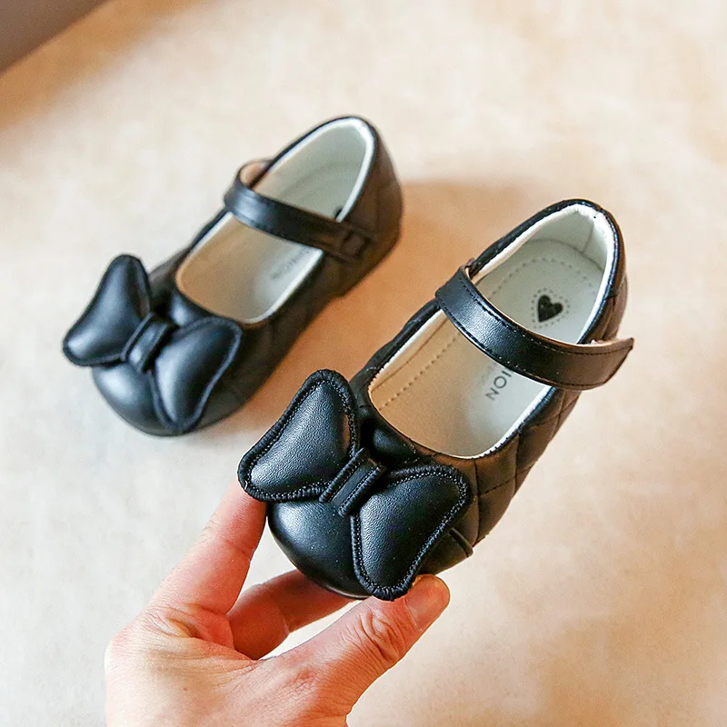 Girls Princess Mary Janes Shoes 2022 Summer Toddler Girls Shoes  Fashion Kids Japanese Simple Black Bow Shoes