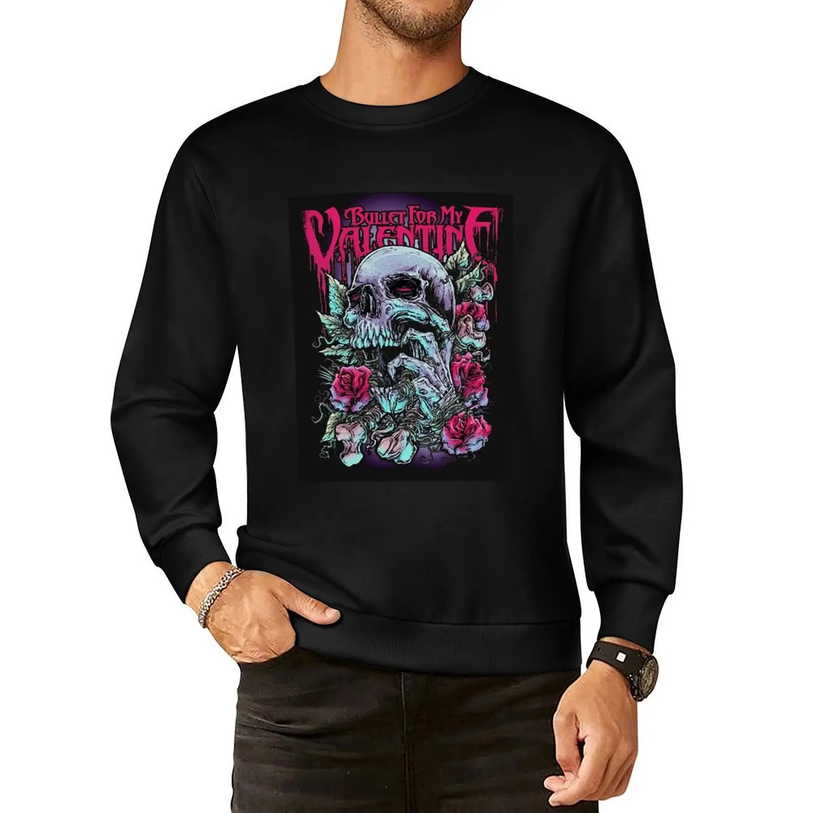 

BULLET FOR MY VALENTINE- LOGO Pullover Hoodie men's clothes fashion men sweatshirts