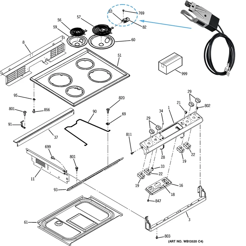 2PCS WB2X8228 Element Receptacle And Wire Kit For GE Electric Hotpoint Ranges And Cooktops Replaces AP2013499, PS242972