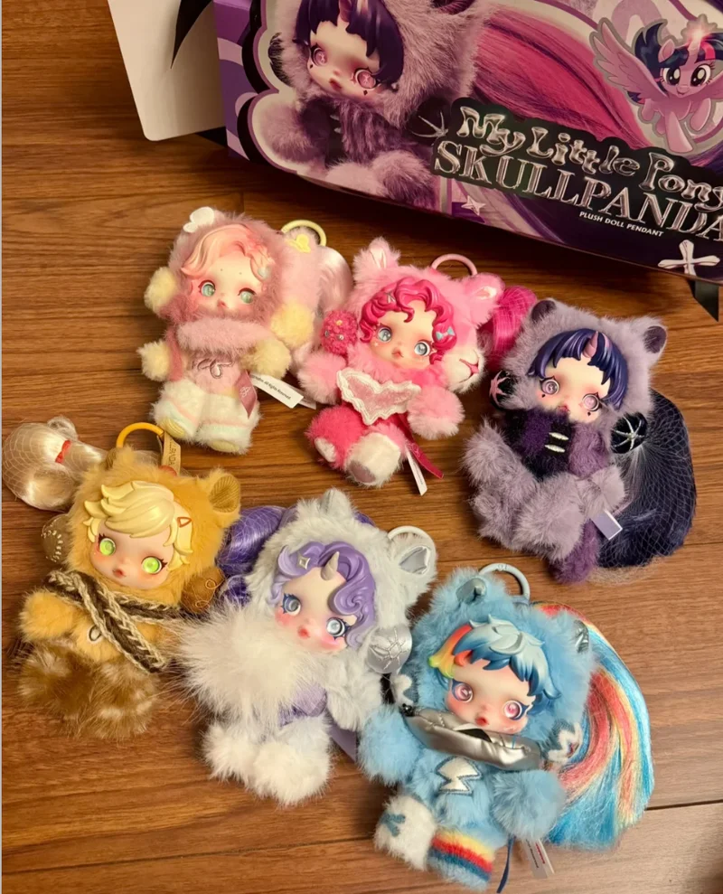 

Коллекционная фигурка Pop Mart Skullpanda My Little Pony Series Vinyl Face Doll: брелок-подвеска в закрытой коробке, украшение для сумки, подарок