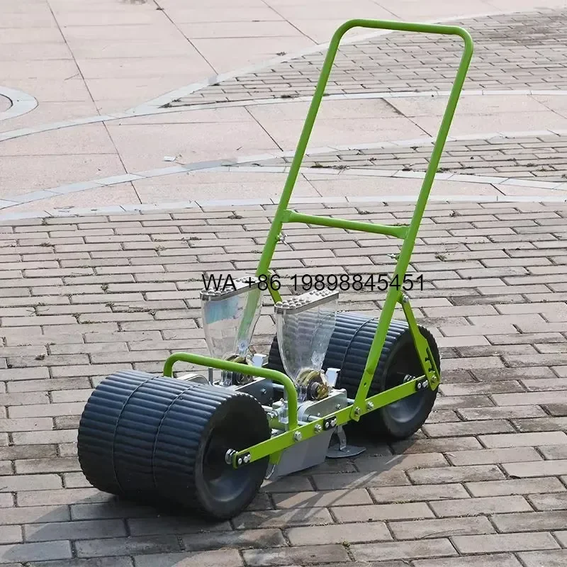 Wmwmnu New 2 Rows Manual Seeder Hand Push Vegetable Planter for Cabbage Carrot Onion Corn Seeds High Productivity