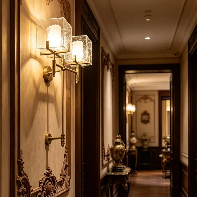 Contemporary Designer Wall Lamps Luxurious Double-headed LED Wall Sconces Living Room Restaurant Homestay Corridor Decor Fixture