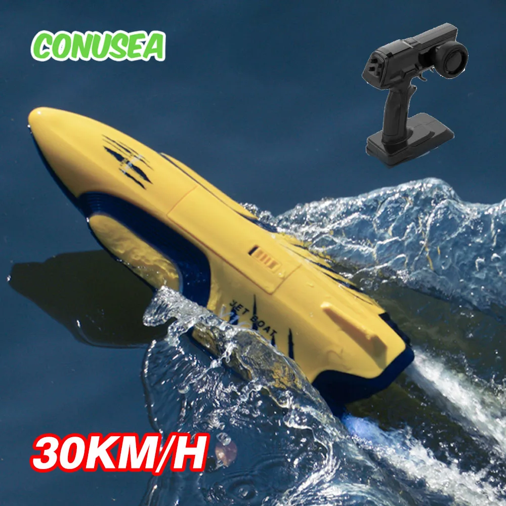 

Rc Boat 30Km/h High-Speed Rc Speedboat S2 2.4G Remote Controlled Boat Electric Twin Turbojet Radio Control Toys Boys Water Toy