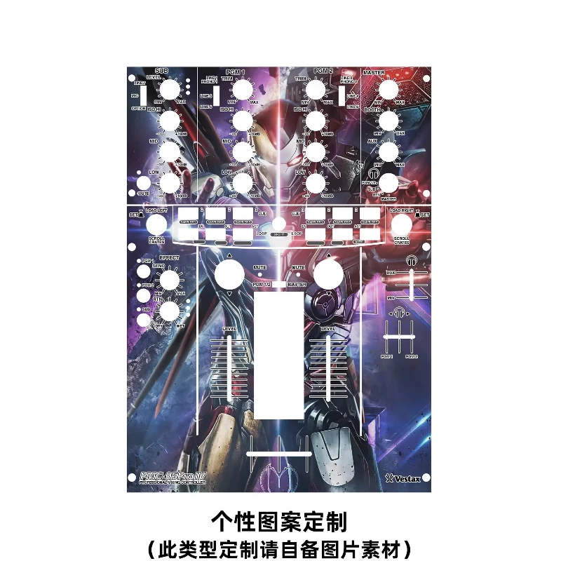 

Vestax PMC-05 Pro IV Mixer Panel Film, Vestax Colorful Sticker Not An Iron Panel