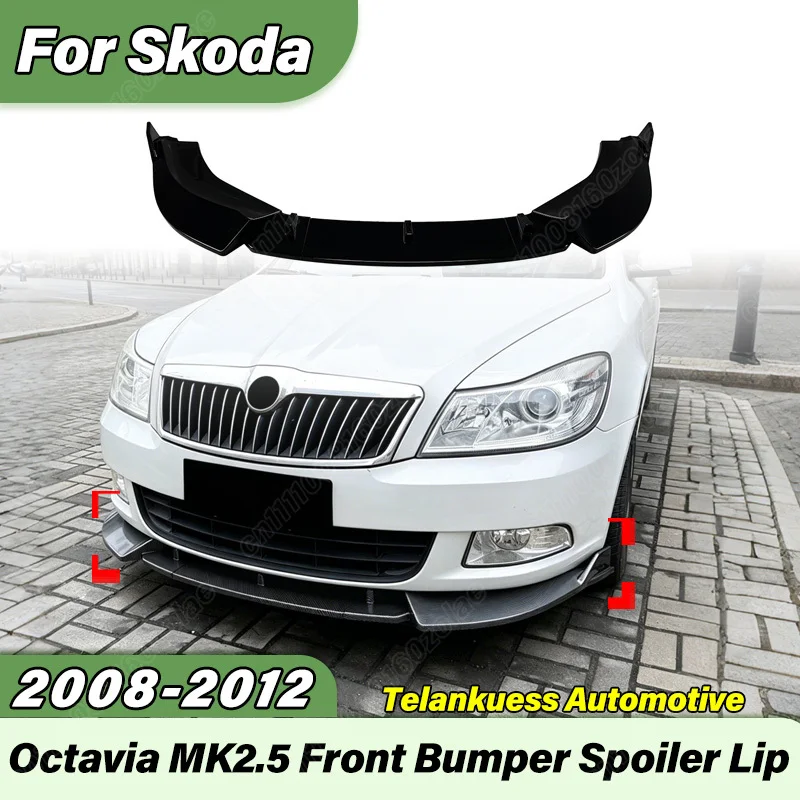 

For Skoda Octavia MK2.5 2008 2009 2010 2011 2012 Car Front Bumper Lip Sports Racing Front Chin Spoiler Body Modification Kit